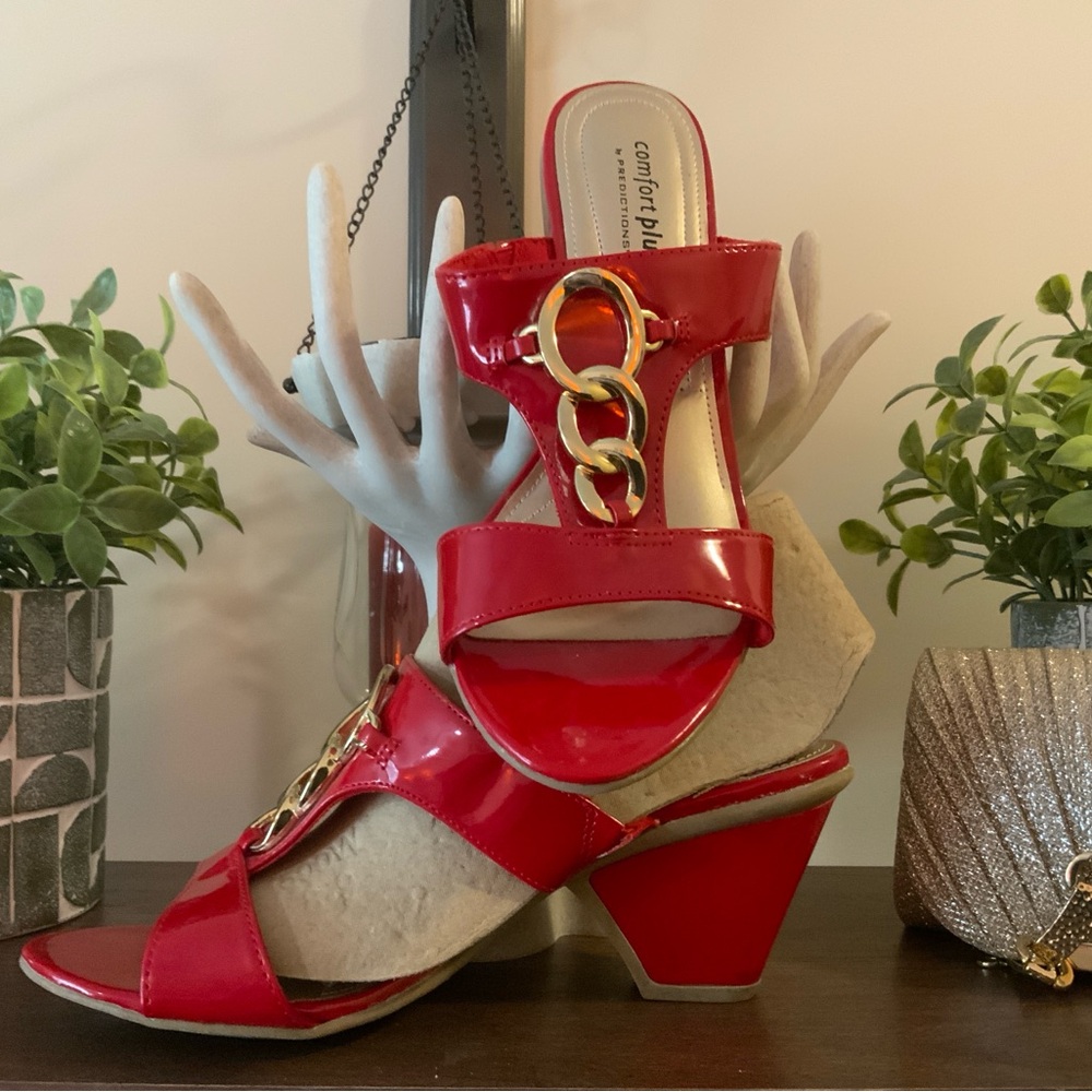 Predictions Comfort Plus Glossy Red Heels